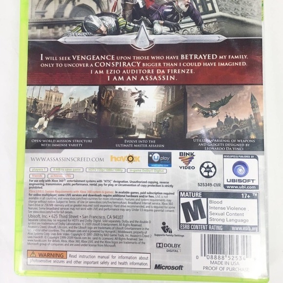 Assassin’s Creed II Xbox 360 preowned game - Picture 4 of 5